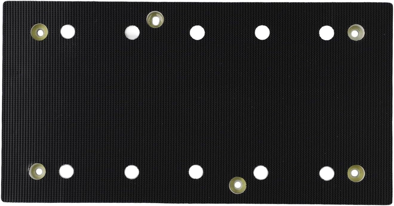 Square Sanding Pad 8.9 x 4.5 inches with Dust Extraction – 10/6 Hole MPE Plastic Disc for Orbital Sanders, Compatible with Standard Polishing Tools, Durable Replacement Pad(1Pcs,C)
