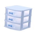 thumbnail image 4 of Mini cajón organizador organizador organizador de joyas soporte de cajas de almacenamiento pequeños organizador con cajones para la oficina de arte de Azul 3 nivel, 4 of 8