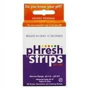 PHresh Saliva and Urine pH Test Strips, Results in Only 15 Seconds, 80 Ea, 6 Pack