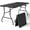 Black, variant on Folding Table, 4FT Foldable Picnic Table with Adjustable Height, Heavy Duty Fold-in-Half Portable Table for Weddings, Camping, RV Travel, Parties, BBQs, and Indoor Use