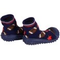thumbnail image 4 of Skidders Baby Boys' Slippers - Non-Skid Slipper Sock House Shoe Booties Size: 12-24M, Size 24 Months, Blue Football, 4 of 5