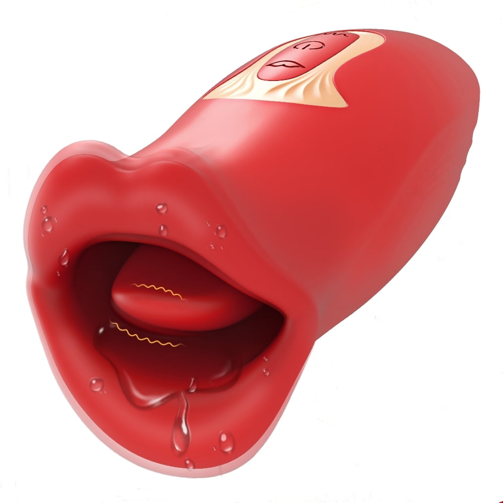 Womens Vibrators Xbonp Tongue Licking Vibrators Mouth Biting Sucking Rose Vibrator Adult Sex 3800