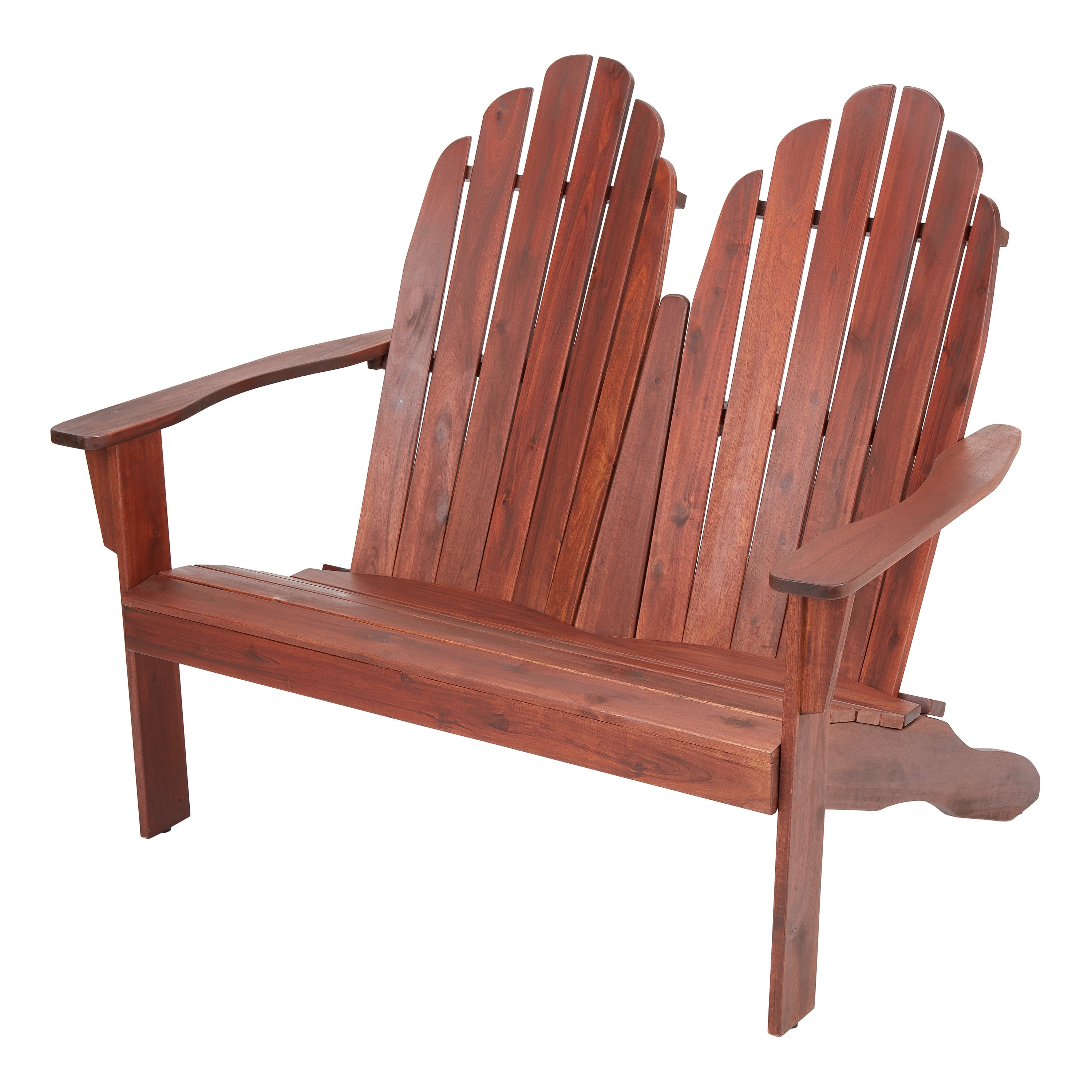 Outsunny 2 Person Fir Wood Rustic Outdoor Patio Adirondack Rocking Chair Bench