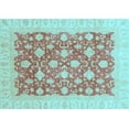 thumbnail image 1 of Ahgly Company Indoor Rectangle Oriental Light Blue Modern Area Rugs, 3' x 5', 1 of 4