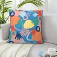 thumbnail image 6 of ZICANCN Tropical Plant Graffiti Decorative Throw Pillow Covers, Bed Couch Sofa Decorative Knit Pillow Covers for Living Room Farmhouse, 22"x22", 6 of 8