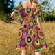 thumbnail image 5 of Vestido psicodélico de los años 70 de manga corta, vestidos para fiesta de graduación, ropa de verano para mujer, vestidos de tendencia para mujer, 5 of 7
