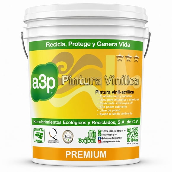 Pintura Vinílica Premium Blanco 19 litros