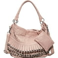 thumbnail image 2 of Amerileather Studded Tutu Leather Handbag, 2 of 6