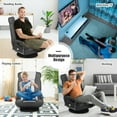 thumbnail image 5 of 360-Degree Swivel Gaming Floor Chair with Foldable Adjustable Backrest Grey, 5 of 12