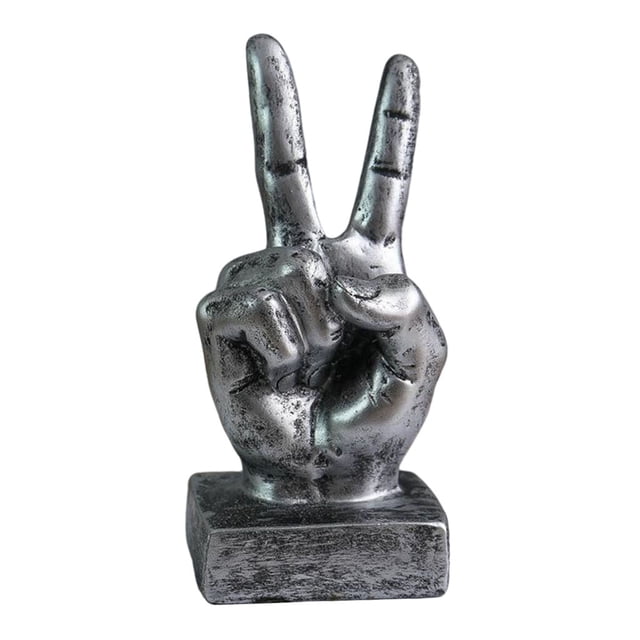 Escultura con gesto de dedo de la mano, adorno, figurita, estatua, gabinete, decoración de escritorio segundo
