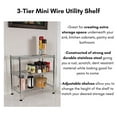 thumbnail image 3 of Internets Best Étagère Utilitaire Mini en Fil Métallique à 3 Niveaux - Chrome - Tablette - Unité de Rack Ajustable - Rangement pour Cuisine Salle de Bain Garde-Manger Buanderie - Organisation sous l'Évier - Organisez Vos Armoires - SP, 3 of 6