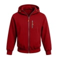 thumbnail image 4 of Men's Hoodie and Sweatpants Set 2 Piece Track Suit Fall Winter Casual Outfit with Hooded Sweatshirt and Jogger Pants With multiple pockets Red L, 4 of 5