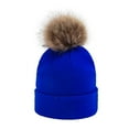 thumbnail image 5 of FADAACAI Kids Knitted Faux Boys Baby Lined Toddler Hat Hat Pom Girls Cap Hat Cotton Winter Hats Blue One Size Clearance！, 5 of 6