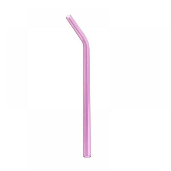 1Pc Glass Straw Drinking 180mm*8mm Reusable Elbow Straws Glass Eco Friendly Heat Resistant Glass Straws for Smoothies Cocktails