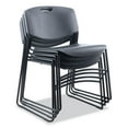 thumbnail image 6 of Alera Resin Stacking Chair, Supports Up to 275 lb, 18.50" Seat Height, Black Seat, Black Back, Black Base, 4/Carton, 6 of 6