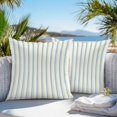 thumbnail image 3 of Throw Pillow Covers 20x20 Inch Set of 2, Abstract Stripes, Waterproof Outdoor Pillow Covers, Blue White Modern Geometric Art Decorative Cushion Pillowcases for Couch, Sofa, Bed, Garden, Patio, 3 of 9
