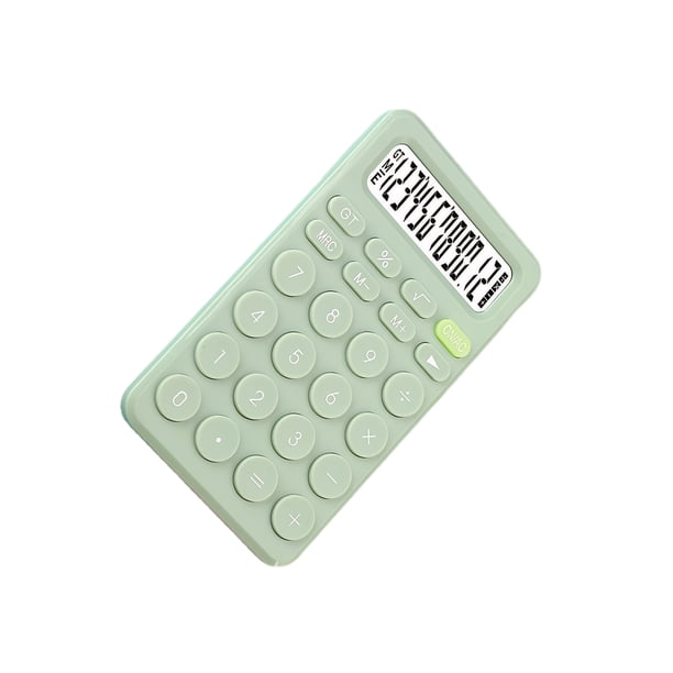 Seitruly Calculadora electrónica que ahorra tiempo para cálculos rápidos, 12 calculadoras portátiles precisas para estudiantes Computadoras y accesorios Verde claro