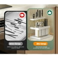 thumbnail image 5 of VWRXBZ Kitchen Shelf, 9.84x9.06x6.3 Inch Multifunctional Cutlery Knife Rack Integrated Kitchen Storage Rack Knife Fork Spoon Chopsticks Classified Storage Rack Shelf Organizer, 5 of 9