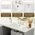 thumbnail image 4 of Bellemave 36" Bathroom Vanity with Sink, Cabinet with Sink Combo Set with Top, Bathroom Storage Cabinet with 3 Drawers and 1 Soft Closing Door, 36 Inch Vanity with Sink for Bathroom（Gray）, 4 of 9