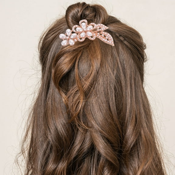 BESTYASH Elegant Metal Hair Comb Bridal Accessory Wedding Hairpiece for Women and Brides