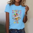 thumbnail image 5 of XAOFW Women's T-Shirts Carnival Short Sleeve Crewneck Cartoon Print T Shirt Leisure Wear Relaxed Fit Tee Shirts Outdoor Activities Soft Breathable Top, 5 of 6