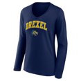 thumbnail image 2 of Women's Navy Drexel Dragons Campus Long Sleeve V-Neck T-Shirt, 2 of 3