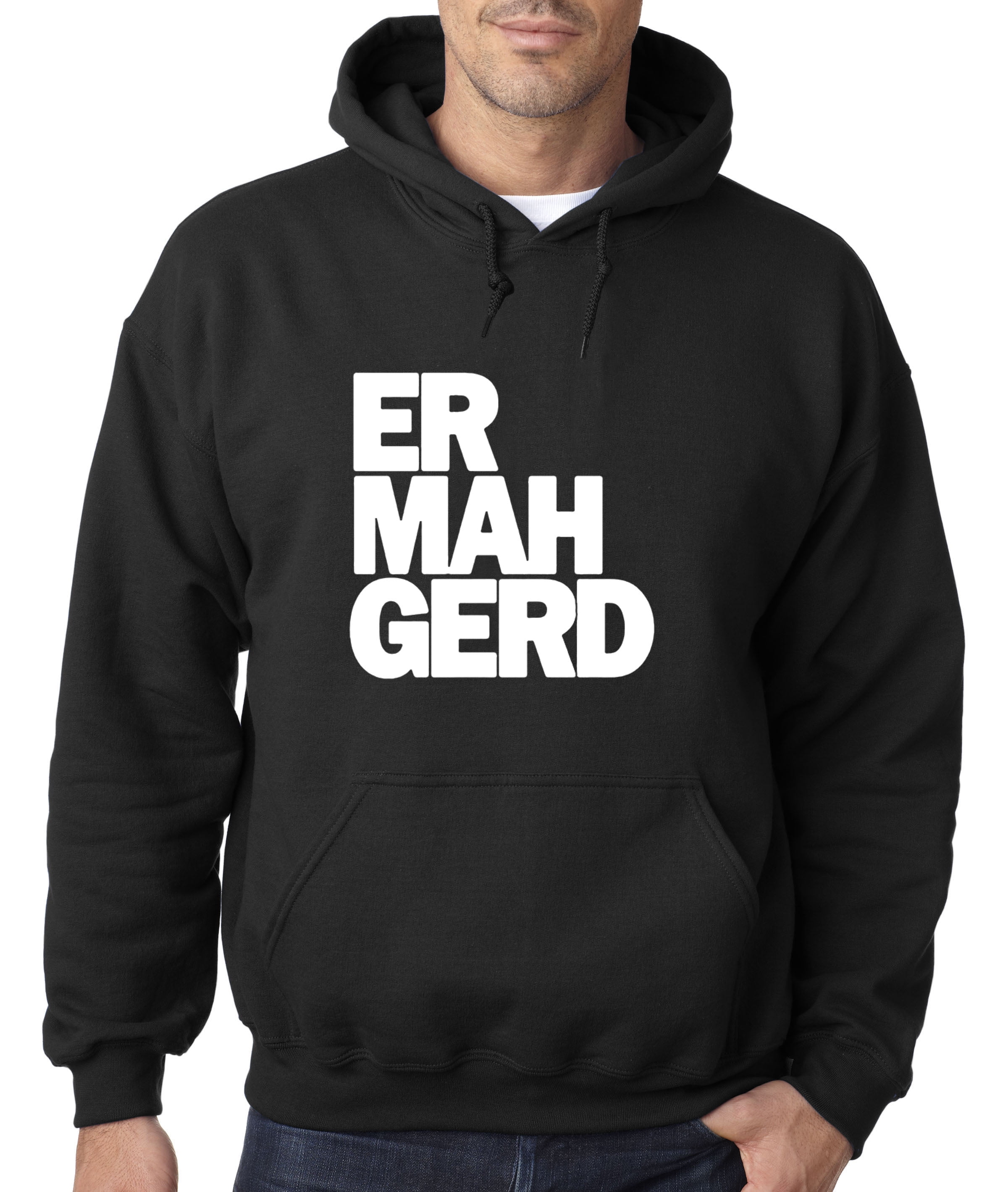 True Way True Way 756 Adult Hoodie Er Mah Gerd Omg Funny Humor Sweatshirt Xl Black Walmart Com Walmart Com