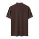 thumbnail image 5 of Playeras Elvqul para Hombre Economicas Marrón Liso Manga Corta Cuello Redondo, 5 of 7