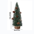 thumbnail image 3 of Djunllk Mini Christmas Trees Bottle Brush Trees with Wood Base, Christmas Village Trees for Tabletop Christmas Decor Holiday Winter Decorations Christmas Tree, 3 of 9
