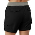 thumbnail image 5 of vigerkar Womens Loose Cargo Short Casual Summer Elastic Lightweight Hiking Short 2025 Trendy High Rise with Pockets Black, XXL, 5 of 9