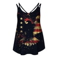 thumbnail image 6 of Jsaierl Independence Day Tops for Women Casual Elegant Sleeveless Tank Top Patriotic Red White and Blue Graphic Camisole Soft Spaghetti Strap Blouses Vest, 6 of 6