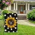thumbnail image 2 of Summer Sunflower Monogram Garden Flag 12x18 Double Sided Burlap, Small Welcome Initial Letter W Family Last Name Yard House Flag Outdoor Polka Dots Decoration (ONLY FLAG), 2 of 6