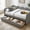 Black-With Drawers, variant on Twin Size Upholstery Daybed with Trundle and USB, Twin to King Design Adorable Wave Shaped Extendable Linen Sofa Bed Cozy Gingham Daybed, for Living Room and Bedroom