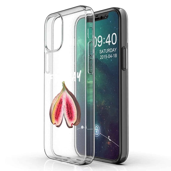TalkingCase Slim Phone Case Compatible for Apple iPhone 12, 12 Pro, fig Print, Lightweight,Flexible,Soft, USA