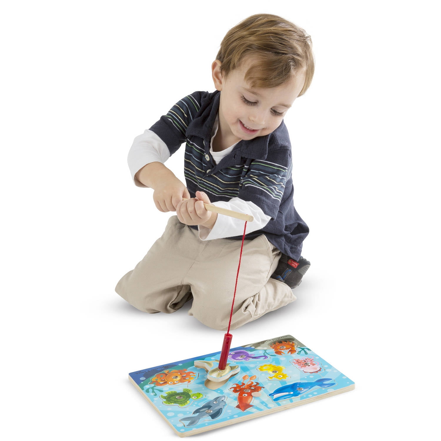 melissa and doug magnetic wooden fishing game