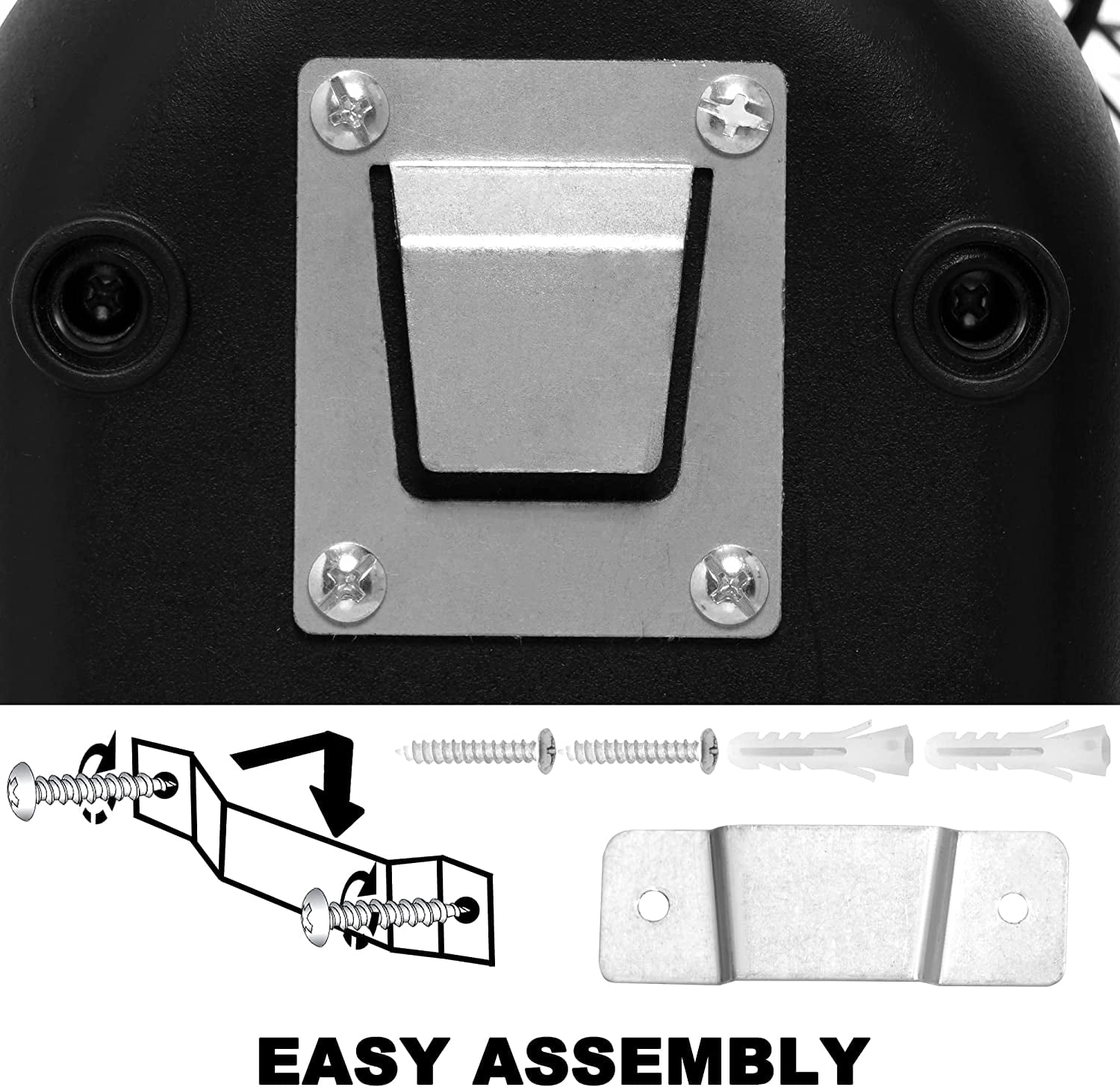 Simple Deluxe 18″ Blade Wall Mount Fan, 5 Blades Adjustable 3 Speed Wall Mount Fan for Indoor Use,Black, 1-Pack