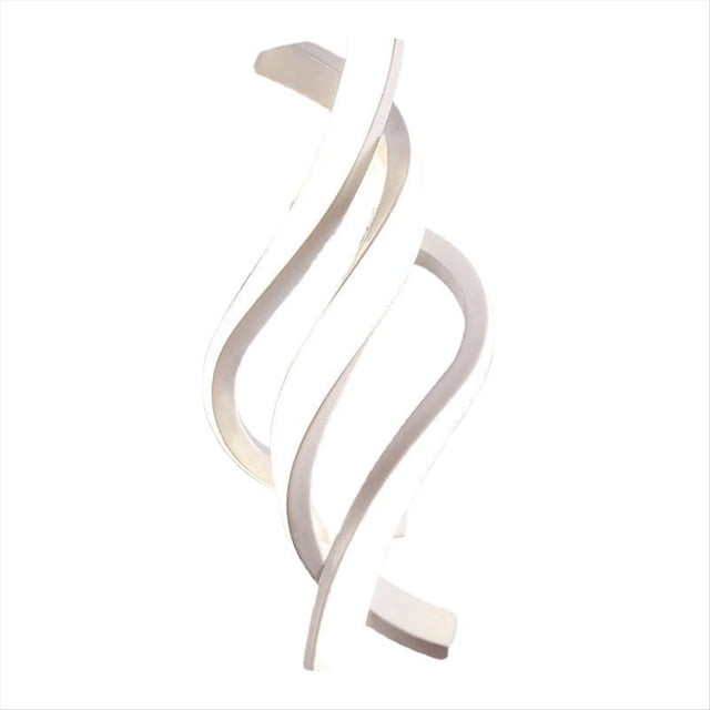 Aplique de Pared LED Moderno en Espiral, 28 W, Luz Fría para Interiores, Ideal para Dormitorio y Baño.