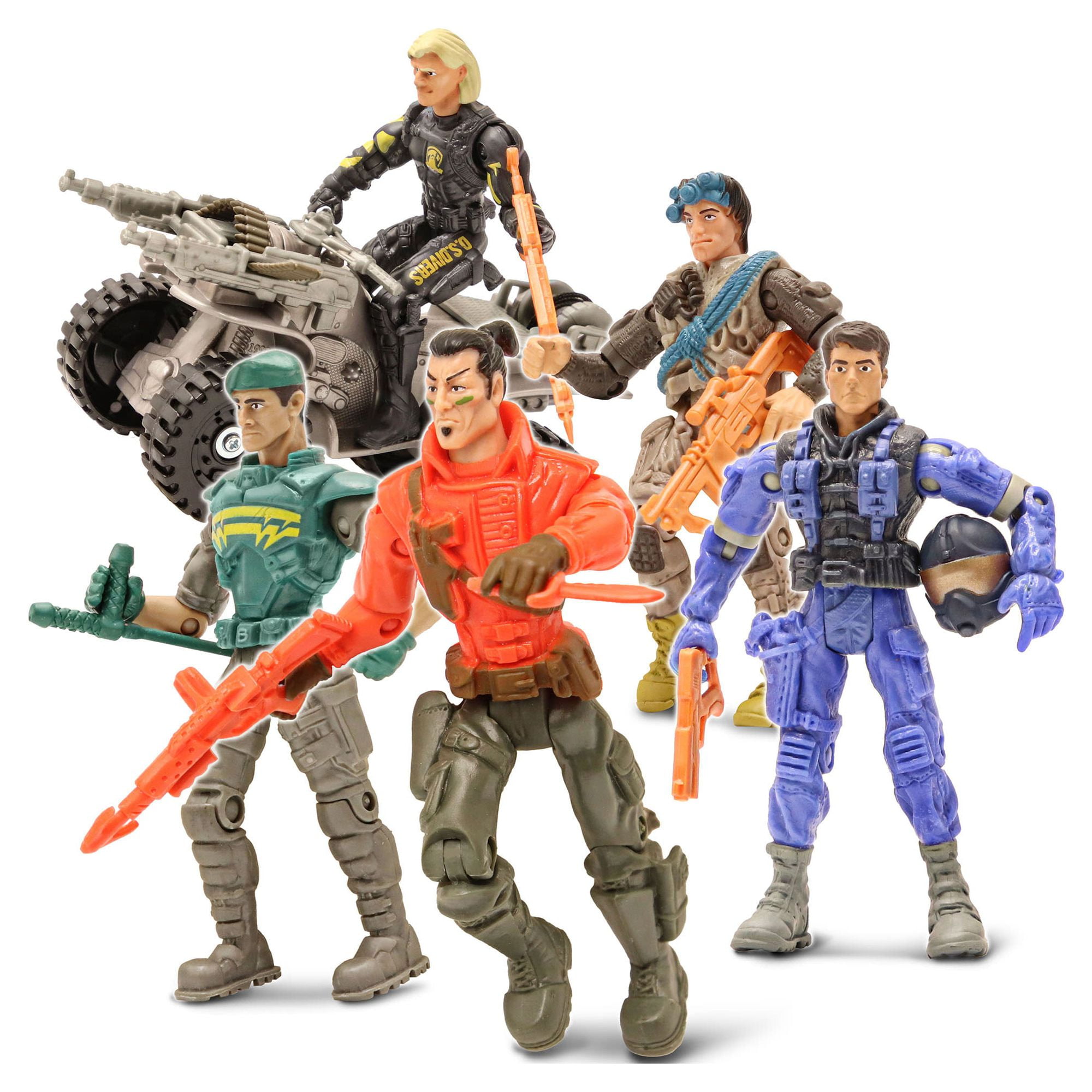 Lanard The Corps! Universe: Ultimate Battle Pack - Mini-Figure Combat Set, Includes 8 Action Figures, Patrol Attack Vehicles & Accessories, Kids Ages 3+