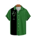 thumbnail image 2 of CHUMUD Mens St. Patrick's Day Shirt Hawaiian Shirts Clover Printed Short Sleeve Beach Top Summer Casual (Avail for Plus Size), 2 of 5