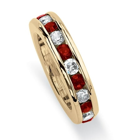 - Round Birthstone Baby Ring Charm in 14k Gold-Plated