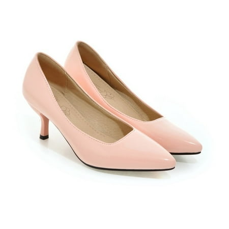 

Women Stiletto High Heeled Pumps Pointed Toe Gradients Slip On Party Shoes Solid Color Patent Elegant High Heels (8 colors)