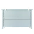 thumbnail image 5 of Drawer Dresser Cabinet, Modern Wooden Chest of Drawers, Bar Cabinet Storge Cabinet Lockers with Retro Shell-Shaped Handle for Living Room, Bedroom, Entryway and Closet, Blue-Gray, 5 of 7