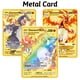 thumbnail image 2 of English Gold Cards Metal Card Vmax V Max Pikachu Charizard Rainbow Golden Game Collection card Set Gift Kids, 2 of 5