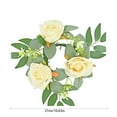 thumbnail image 3 of PEONAVET Candle Wreath Rose Candle Wreath Artificial Silk Flower Ring Leaf Candle Wreath Wedding Valentine Day Party Table Candlestick Decorations, 3 of 6