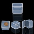 thumbnail image 3 of AOOOWER Small Square Clear Plastic Jewelry Storage Boxes Beads Crafts for Case Container, 3 of 16