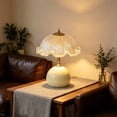 thumbnail image 2 of ICQOVD LED Handcrafted Eggshell Table Lamp Vintage Bedside Light Warm Ambient Home Decor for Bedroom Living Room office, 2 of 6