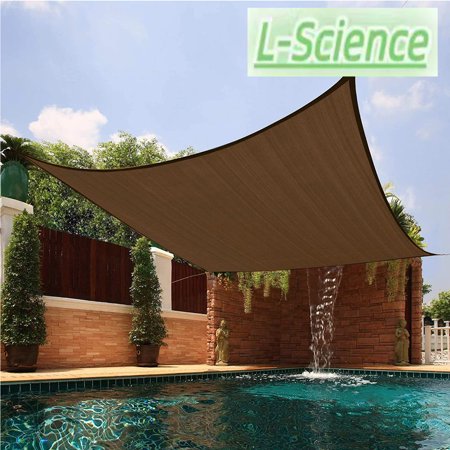 Sun Shade Sails Canopy, Brown Rectangle Outdoor Shade Canopy UV Block Canopy for Outdoor Patio Garden Backyard