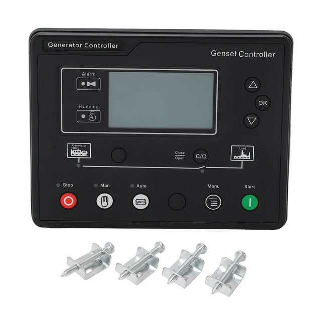 Controlador de grupo electrógeno, pantalla LCD Generador diésel Controlador de generador diésel Módulo controlador de generador Rendimiento finamente ajustado