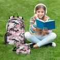 thumbnail image 7 of ALAZA Camouflage Pink School Backpack Lunch Box Set Student Bookbag, 7 of 7