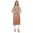 thumbnail image 1 of Bimba PrintedDesignerKurtaFor Womens Straight Kurti V-Neck EthnicTraditionalWear - Cotton Modal, 1 of 1